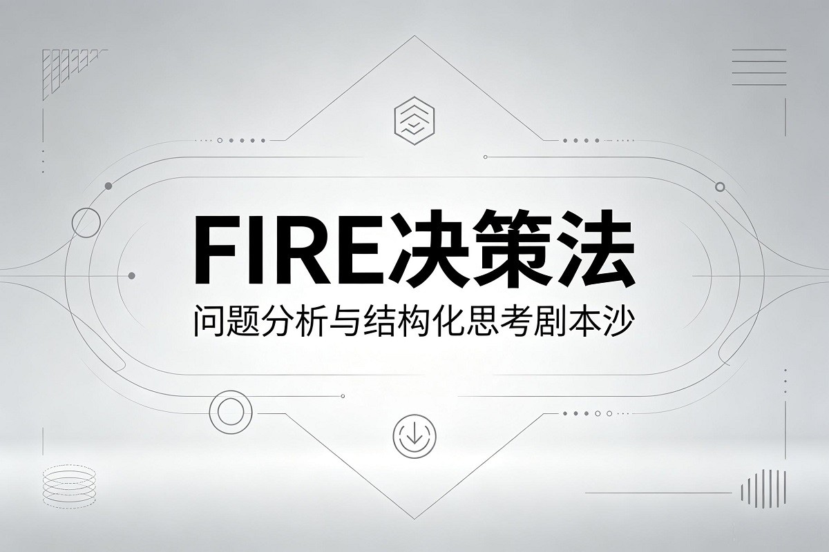《FIRE決策法— 問(wèn)題分析與結(jié)構(gòu)化思考劇本沙-星火》沉浸式劇本殺