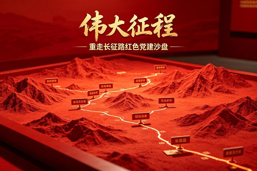 偉大征程—重走長征路紅色黨建沙盤